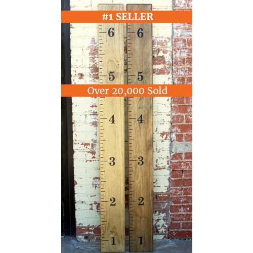 DIY Growth Chart Ruler Vinyl Decal Kit - Traditional style - Large #s