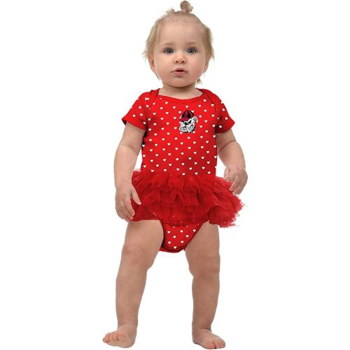 Two Feet Ahead Newborn Baby Girl Bodysuit Creeper Hearts Tutu Skirt Dress Sizes 0-3M 6M 12M