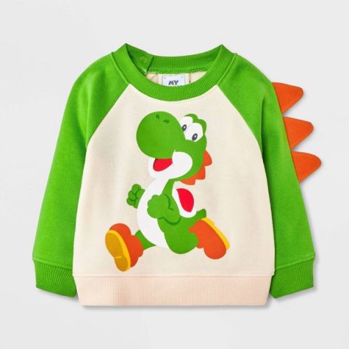 Baby Boys' My Mario Yoshi Crew neck Sweatshirt - Green 3-6M