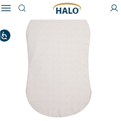 HALO - BassiNest Fitted Sheet 100% Cotton | Herringbone - cream ,