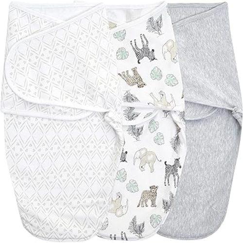 aden + anais Essentials Easy Wrap Swaddle - Easy Swaddle Newborn Swaddle Sack, Baby Swaddles, Sleep Sack Wearable Blanket