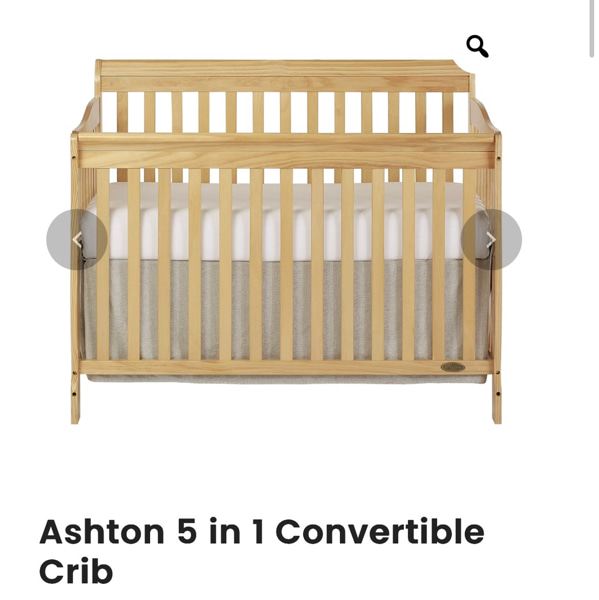 Ashton 5 in 1 Convertible Crib