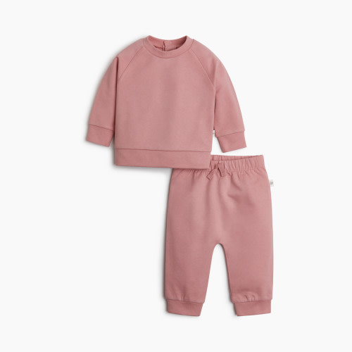 Tiny Kind 2 Piece French Terry Set - Pink, 9-12 M