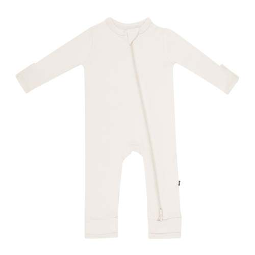 Zippered Romper in Oat | Romper Pajamas | Kyte Baby