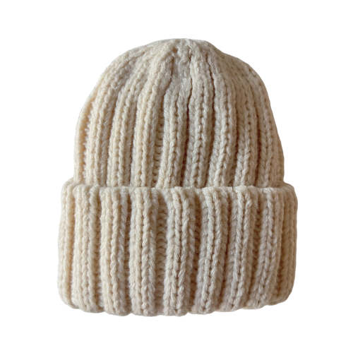 Baby's First Hat, Chunky Knit Bone