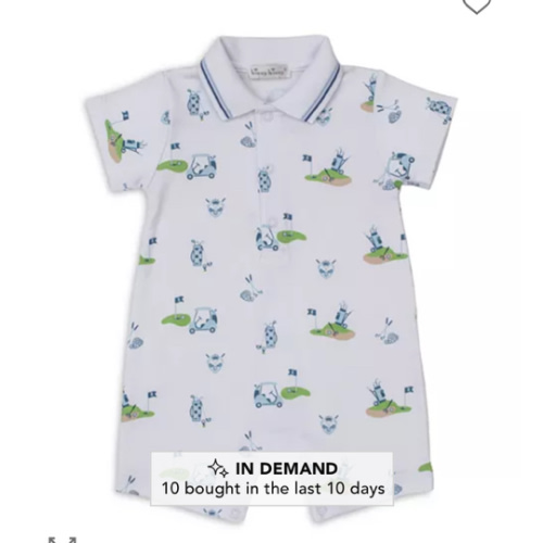 Boys' Golf Print Short Playsuit Romper - Baby