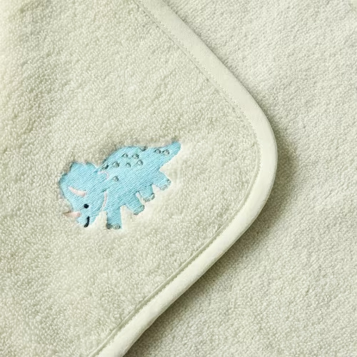 Adairs Kids - Australian Cotton Soft Sage Dino Washer Cloth Pack of 2 | Adairs