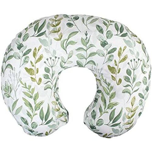Boppy Nursing Pillow and Positioner—Original | Green Foliage | Breastfeeding, Bottle Feeding, Baby Support | with Removable Cotton Blend Cover
