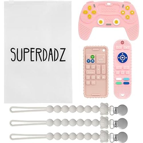 6-Pack Baby Teething Baby Toys 0-6 months, baby toys 6-12 months, baby toys 12-18 months. Baby boy gifts, definitely baby necessities. Makes a perfect pairing with your baby stuff for teething relief.