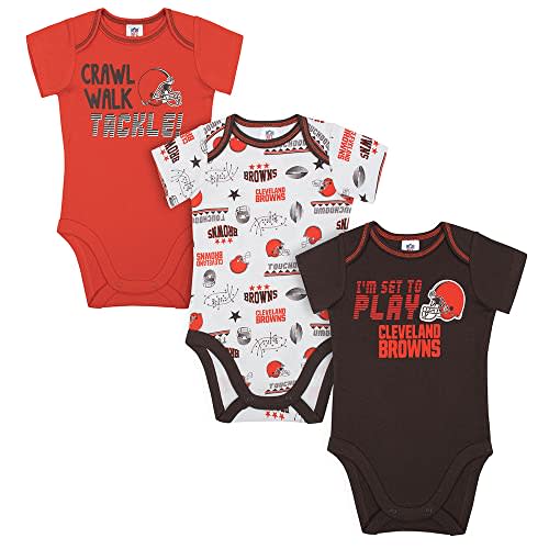 Gerber Baby NFL Team 3 Pack Short Sleeve Onesie Bodysuit
