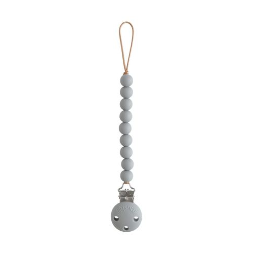 mushie 100% Silicone Baby Pacifier Clip BPA Free | Hera (Stone)