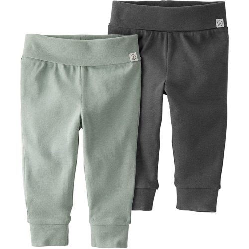 Little Planet By Carter's Baby 2-Pack Organic Cotton Grow-with-me Pants