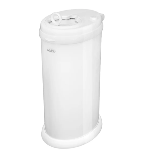 Ubbi Stainless Steel Diaper Pail- White
