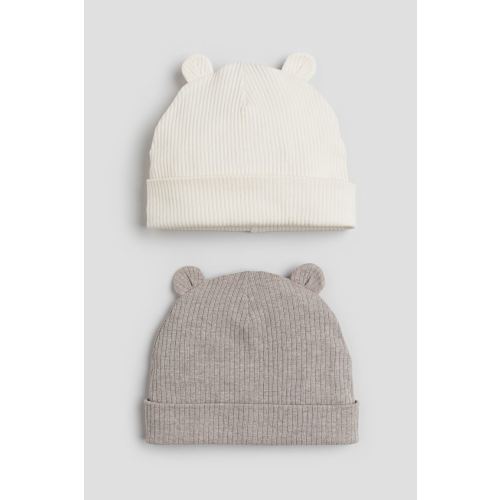2-pack Ribbed Beanies with Ears