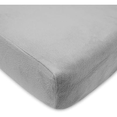 American Baby Company Heavenly Soft Chenille Fitted Crib Sheet 28" x 52", Warm and Cozy Neutral Chenille Sheet, Steel Gray, for Boys and Girls, Fits Crib and Toddler Bed mattresses