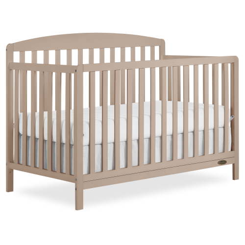 Dream On Me Odelle 5-in-1 Convertible Crib, Converts from Baby Crib to Toddler Bed, Day Bed, Kids Bed and Full Size Bed, Three Adjustable Mattress Height Positions, Almond Butter