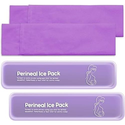Reusable Perineal Cooling Pad for Postpartum and Hemorrhoid Pain Relief,Instant Perineal Cold Pack,Vaginial Ice Pack for Pain Relief (Color-Purple)