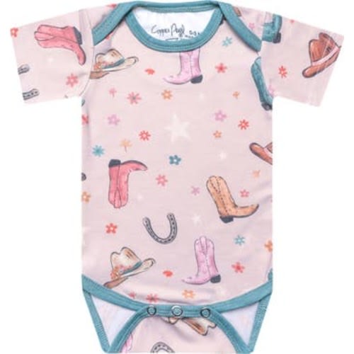 Cheyenne Short Sleeve Bodysuit, 12-18M