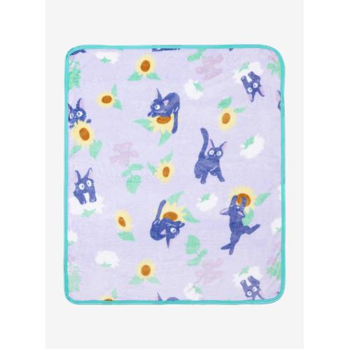 Studio Ghibli Kiki's Delivery Service Jiji Floral Allover Print Baby Blanket - BoxLunch Exclusive