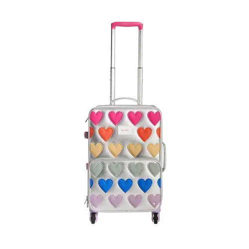STATE Bags | Logan Suitcase Metallic Patchwork Hearts