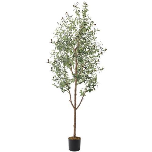 6FT Artificial Olive Tree - Lifelike Faux Olive Tree for Indoor and Outdoor Spaces, Perfect for Home, Office, Garden, and More - Realistic Foliage and Fruits, Maintenance-Free, Durable, and Safe Decor by Alupssuc Decorative Plants Ornaments
