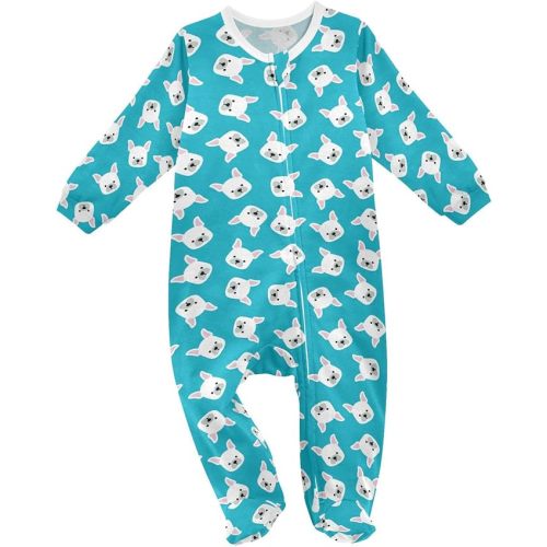 Baby One-Piece Footies Newborn Rompers Pajamas Cotton Footed Pjs for Sleep Play Boys Girls - Multi 07 - 9 Months