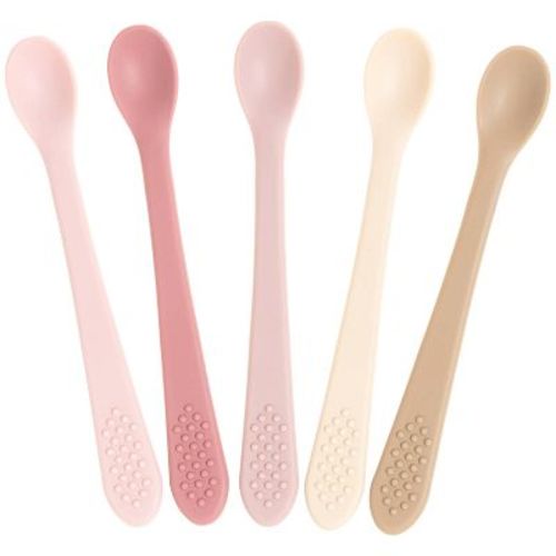 Baby Spoons - Infant Spoons First Stage - Silicone Baby Spoon For Self Feeding - First Stage Baby Feeding Spoon Set Gum Friendly - BPA Free