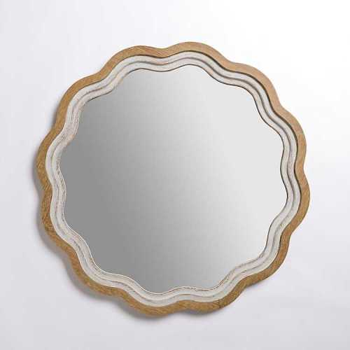 Shelby Natural Wood Scalloped Wall Mirror | Kirklands Home