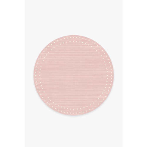 Dot Border Pink Rug | Ruggable