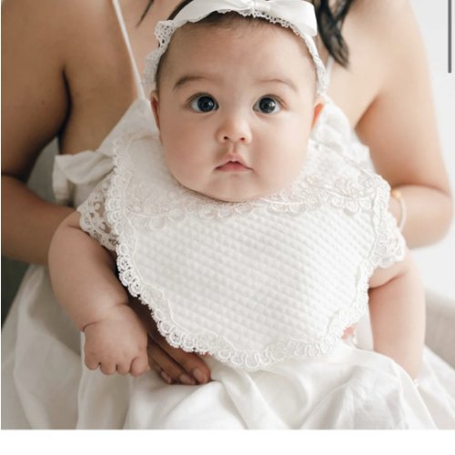 Penelope Baptism Bib – Baby Beau and Belle