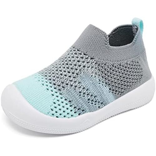 Non-Skid Indoor Infant Walking Shoes Breathable Warm Elastic Sock Shoes with Memory Sole Protect Toes Outdoor Sneakers