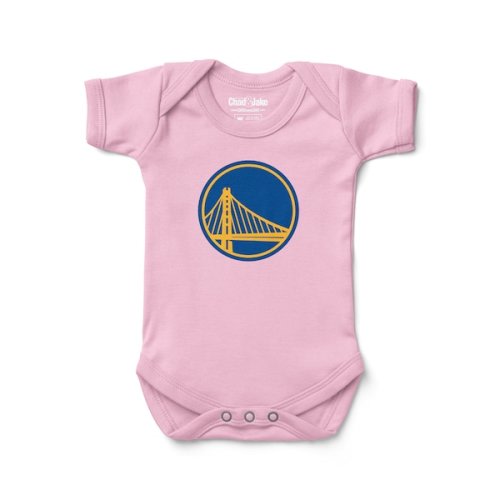 Newborn & Infant Golden State Warriors Chad & Jake Pink Primary Logo Bodysuit