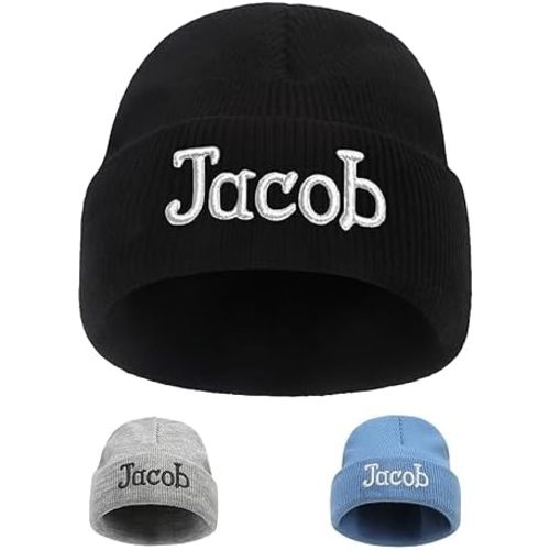 Custom Beanie Hats for Baby Girls Boys - Personalized Embroidered Beanies with Name for Infants Toddlers Adults