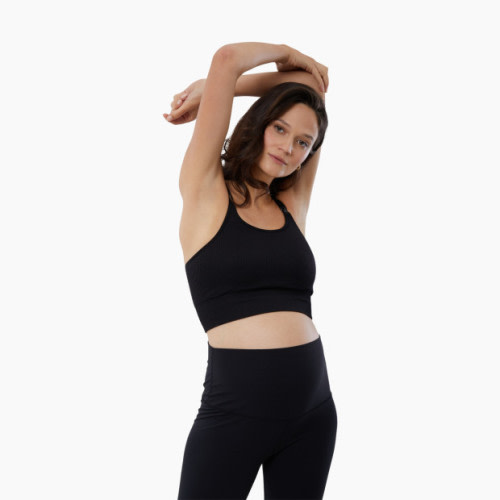 Ingrid and Isabel Seamless Nursing Sports Bra - Black, M