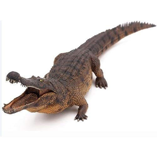 EOIVSH Giant Alligator Toy, 15" Realistic Crocodile Action Figure with Moveable Jaw, Educational Wild Life Animal Aligator Figurine for Kids, Great for Gift, Cake Topper & Decoration