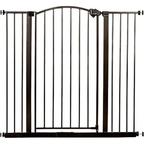 Regalo Easy Step Extra Tall Arched Décor Walk Thru Baby Gate, Includes 4-Inch Extension Kit, 4 Pack Pressure Mount Kit and 4 Pack Wall Mount Kit, Bronze, 36-Inches Tall (Pack of 1)