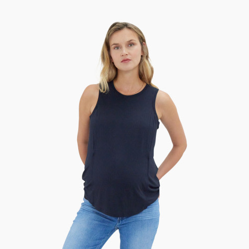 Ingrid and Isabel Easy Nursing Tank - Black, L