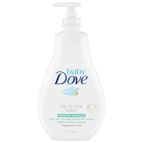Baby Dove Hypoallergenic, Unscented, Eczema-Safe Baby Wash for Sensitive Skin, 20 oz