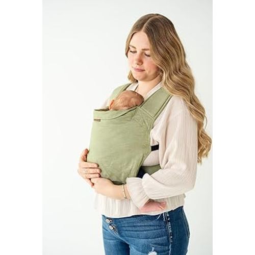 Original Baby Carrier by Happy! - Newborn to Toddler Carrier - 50% Linen/50% Cotton - Ethically Made - Lightweight and Adjustable (Fern)