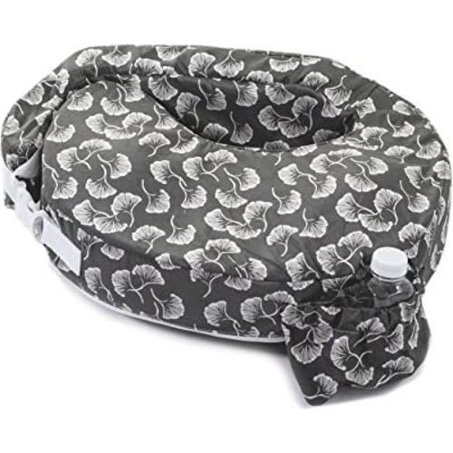 My Brest Friend Original Nursing Pillow for Breastfeeding, Nursing and Posture Support with Pocket and Removable Slipcover, Grey Flowing Fans