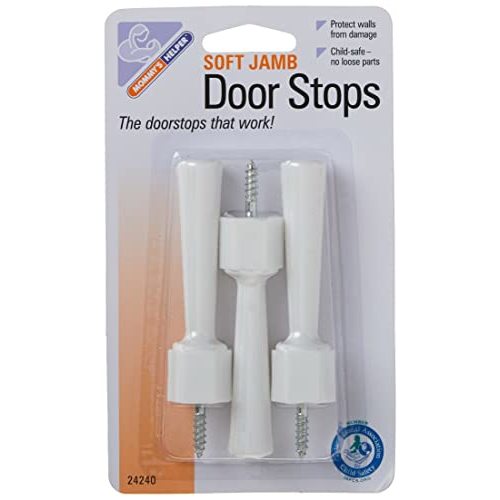 Mommys Helper Pack of 3 Soft Jamb Door Stops Blister, White