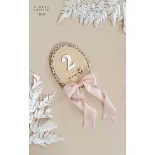 Ribbon Bow Name Sign | Personalized Hospital Birth Announcement | Baby Gift | Baby Photo Prop | Vintage Lace Trim Coquette