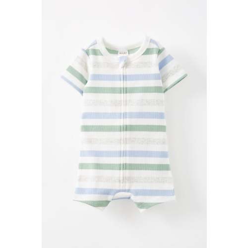 The Billie Short Sleeve Zip Romper 3 -6 months