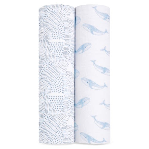 aden + anais Assorted 2-Pack Organic Cotton Muslin Swaddling Cloths