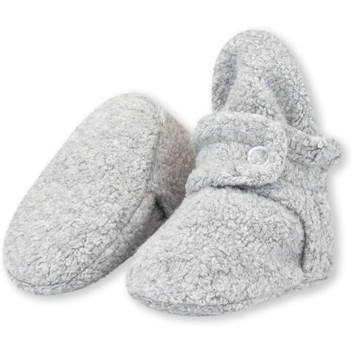 Zutano Unisex Fleece Baby Booties with Organic Cotton Lining, Newborn Essentials