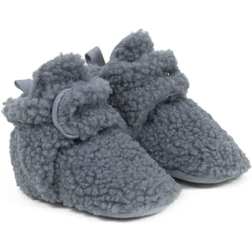 Robeez Baby Girls and Boys Crib Snap Booties with Slip-Resistant Soles for Infant and Toddler, 0-18 Months