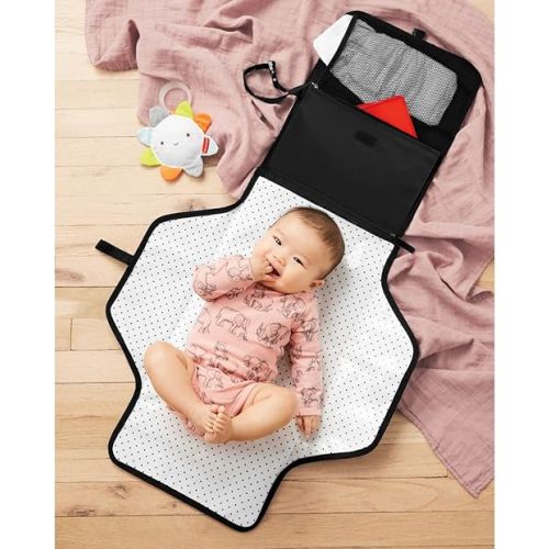 Skip Hop Pronto Signature Portable Changing Mat, Cushioned Diaper Changing Pad with Built-In Pillow