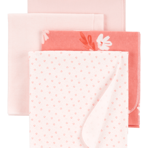 Pink Baby 4-Pack Receiving Blankets | Carter’s Oshkosh Canada