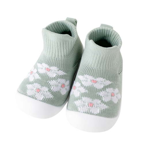 Bjutir Toddler Baby Sock Shoes Non Boys Girls Walking Shoes Sneakers Green 21(6-12 Months)