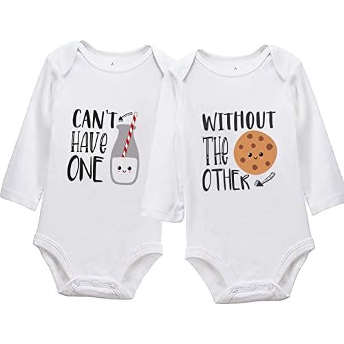 listery Twins Bodysuit Cute Baby Buddies Outfit Boy Girl Twin Outfits Best Friend Bodysuit For Babies Twin Clothes